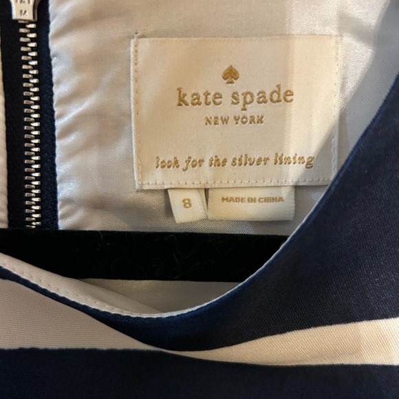 Kate Spade Blue and White Striped Midi Dress - Picture 3 of 3